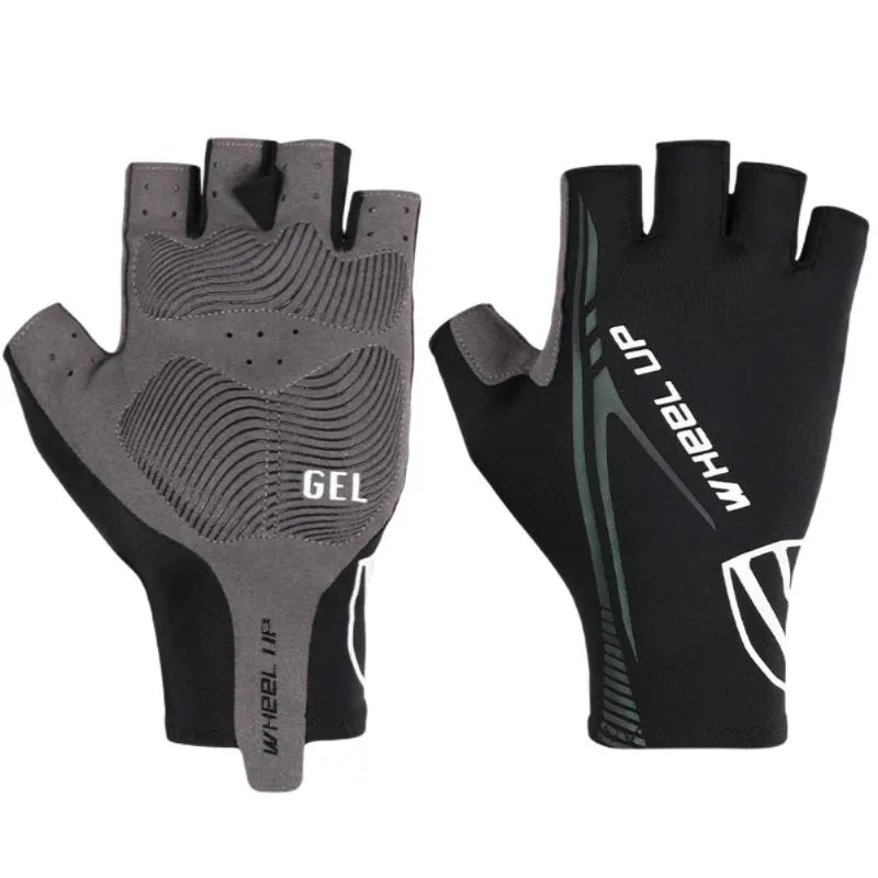 Cyklingshandskar 1Pair Anti-Slip Anti-Sweat Half Finger Andningsbar Anti- Sport Cykel