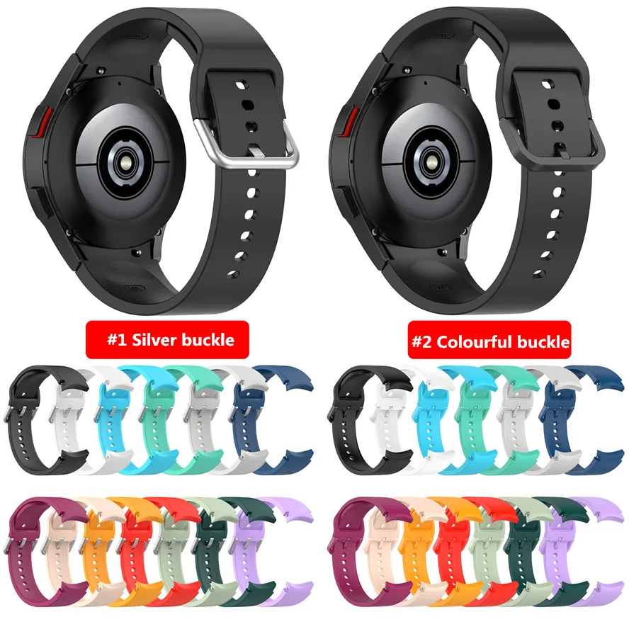 Cinturini intelligenti Cinturino sportivo Cinturino sostituibile in silicone per Samsung Galaxy Watch 4 40/44mm Watch4 Classic 42/46mm Cinturini Accessori