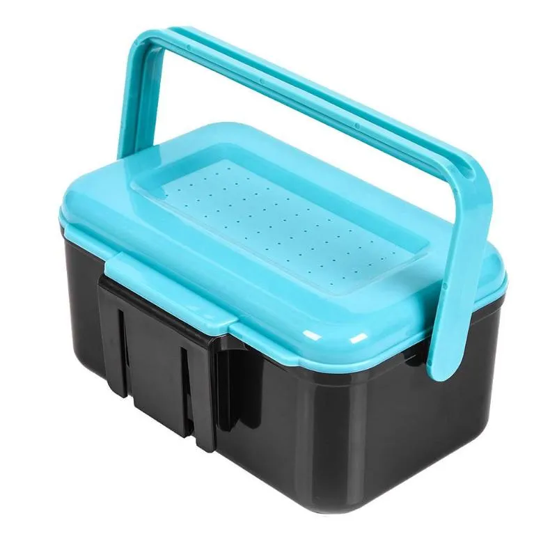 Portable Fishing Case For Earthworm Worm Lure Tackle Storage Durable ABS Plastic  Live Bait Box Fishing Box From Yala_products, $3.53