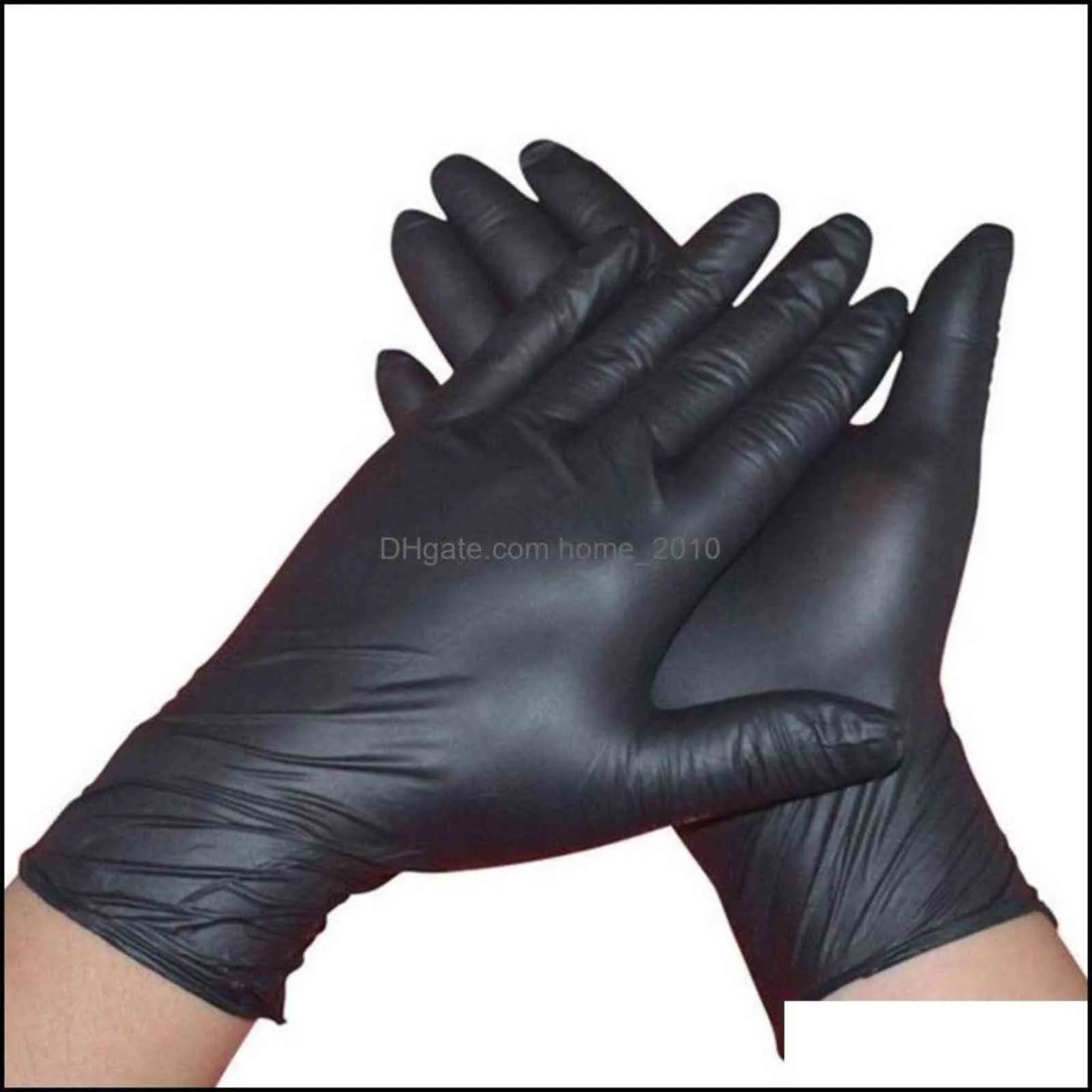 100pcs/lot Mechanic Gloves Nitrile gloves Household Cleaning Washing Black Laboratory Nail Art Anti-Static Gloves Wholesale