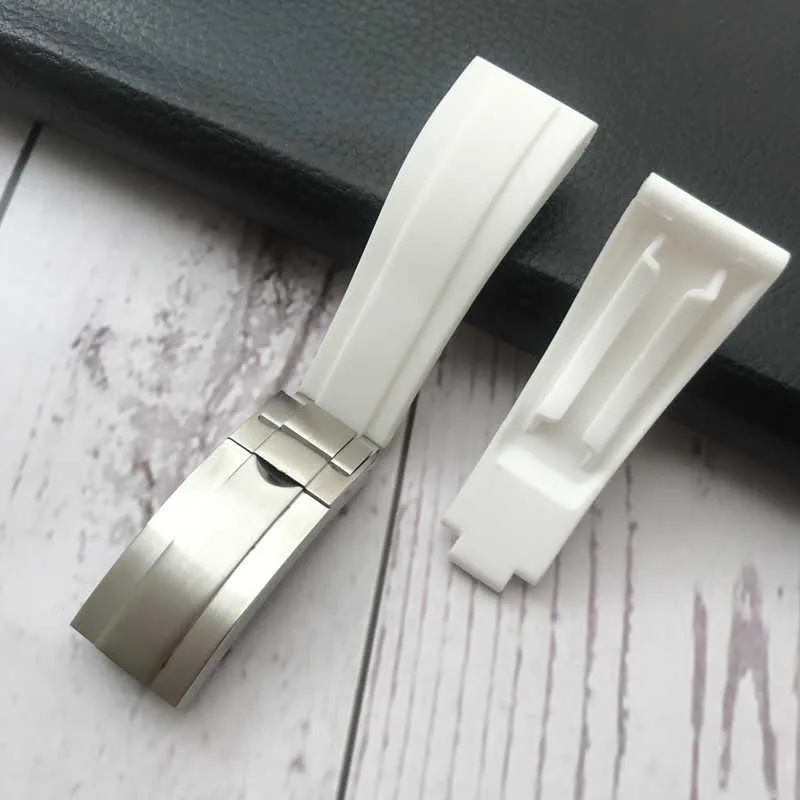 High Quality 20mm Nature Silicone Rubber Watchband For Role High Quality 20mm Nature Silicone Rubber Watchband For Role