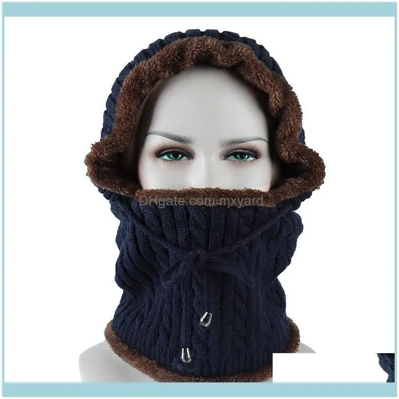 Beanies Seioum Winter Knitted Hat Beanie Men Scarf Skullies Hats For Women Caps Gorras Bonnet Mask Brand 2021