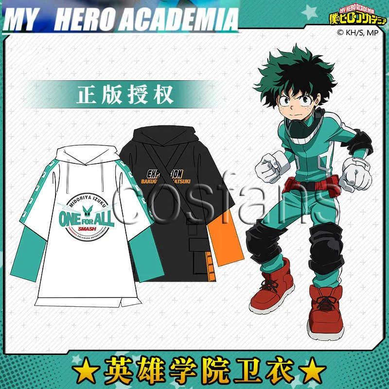 My Hero Academia Deku Midoriya Izuku Cosplay Hoodie Bakugou Katsuki Splice  Synchilla Snap T Pullover Sportswear Top Y0903 From Mengqiqi03, $38.81