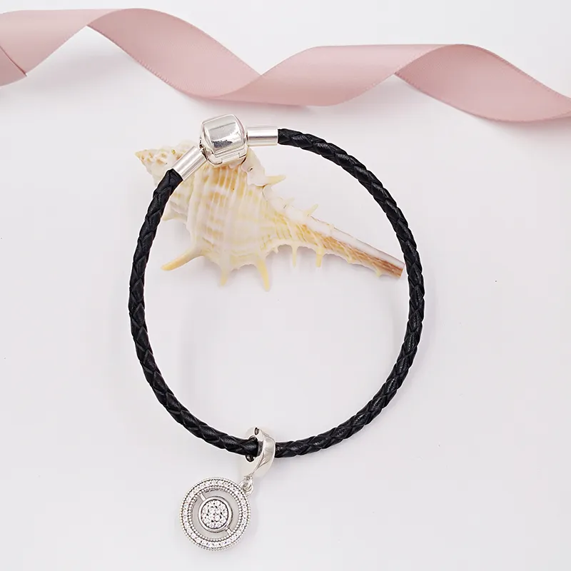 Annajewel 925 perle in argento sterling con ciondoli per trapano si adattano alle collane di bracciale di gioielli in stile Pandora europeo