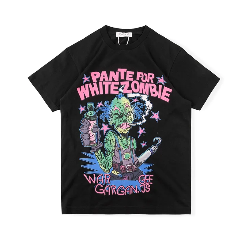 Ins USA HIP HOP Star Tuff Crowd White Zombie Tee Skatboard Collaborate T Shirt Mens Women Shirt Sleeve Street Tshirt217V