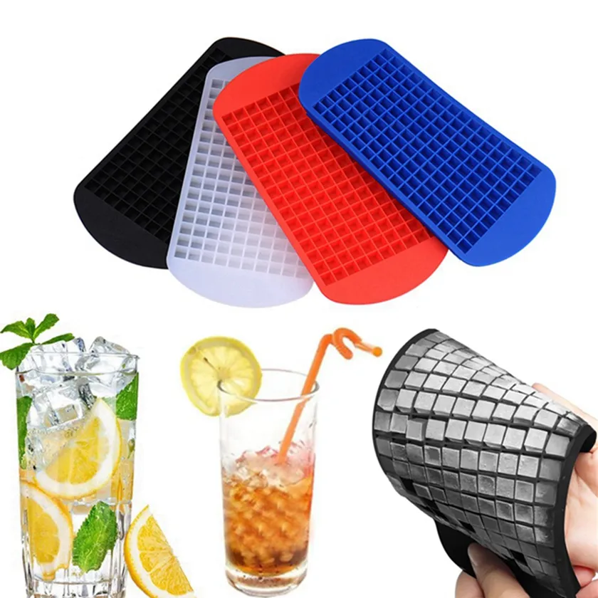 Ice Maker Mote 160 Grid Cube Silicone Ice Cube Mold Drinking Wine Whisky Beverage Party Bar Tools HHA1331