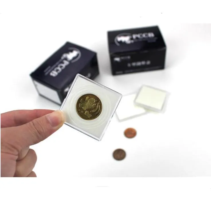20 Teile/satz Münzbehälter Quadratische Aufbewahrungsbox Münzen Halter Display Kunststoffboxen Kapseln SN4160