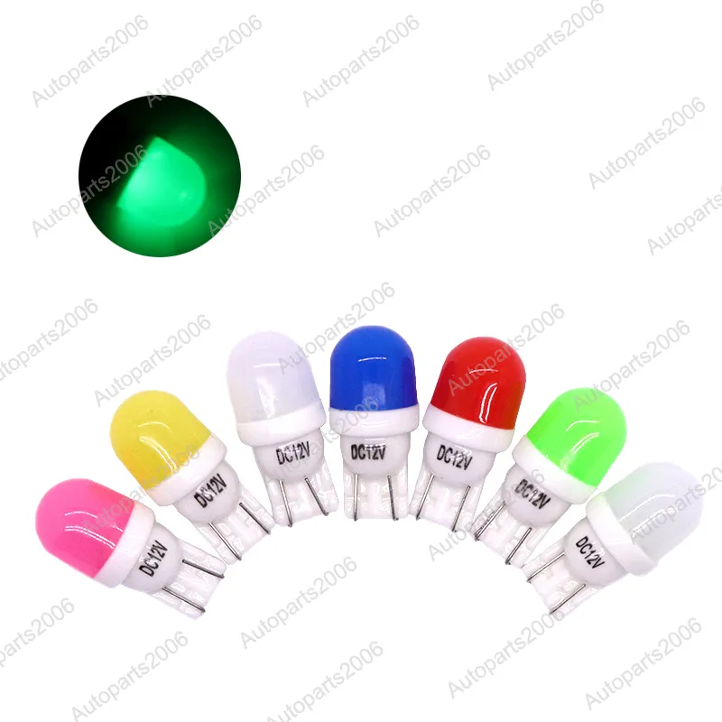 50pcs Green T10 5630 2SMD Ceramic LED Bulbs Replacement Clearance Lamps Reading License Plate Lights 12V