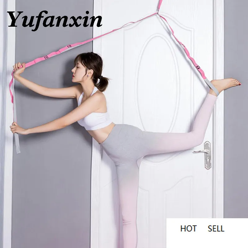 Dörr Flexibilitet Stretching Stretcher Strap för Ballett Cheer Dance Gymnastics Trainer Yoga Flexibility Ben Stretch Belt