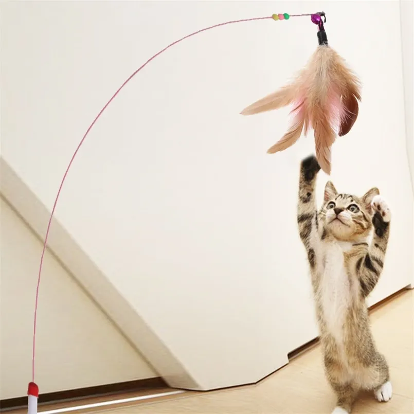 Pet Cat Toy Peluche Divertente Play Cat Toys Ring Bell Happy Cat's Accessori Alta qualità Buona corda elastica Giocattolo forniture per animali domestici giocattoli per gatti 211122