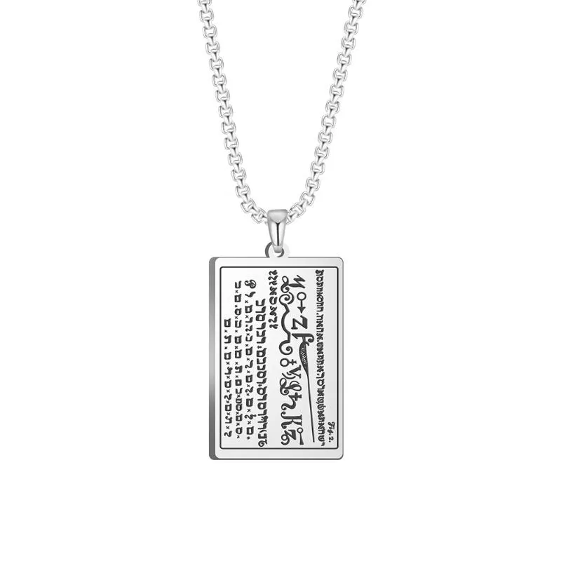 Hänge halsband talisman av rikedom hedra skattår gåvor rostfritt stål för halsband 6: e och 7: e böcker Moses