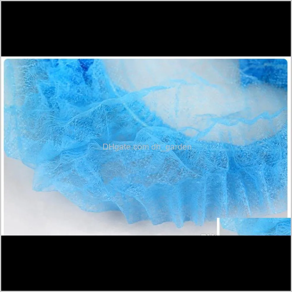 high quality portable disposable hair net cap non woven shower hat anti dust hat spray tanning head cover sn1361