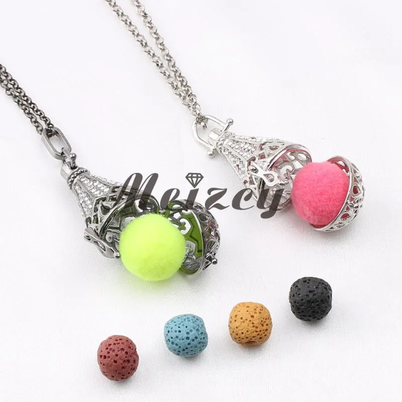 Pendant Necklaces Finish Copper Antique Drop Teardrop Crystal Cage