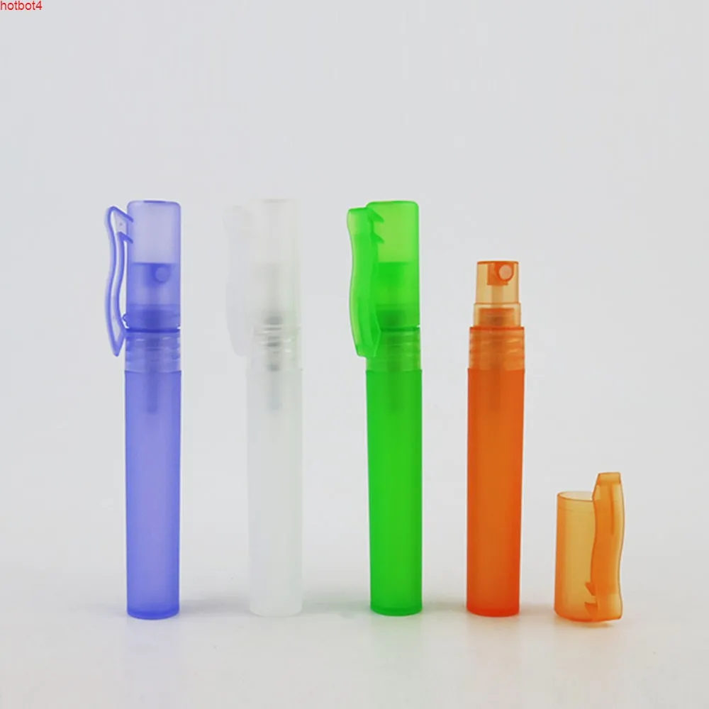 100 x 8mlファッションメイクリフィルプラスチックPP香水瓶ペンタイププラスチックパルファムアトマイザースプレーミニ旅行アクセサリー