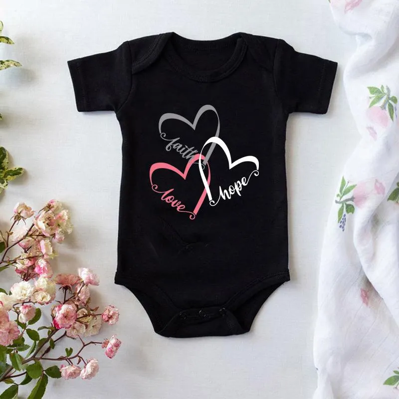 Strampler Arrival Line Love Grafik bedruckter Babyspielanzug Born Boy Girl Body Einteiliger kurzärmeliger weicher Pulloveranzug 27933