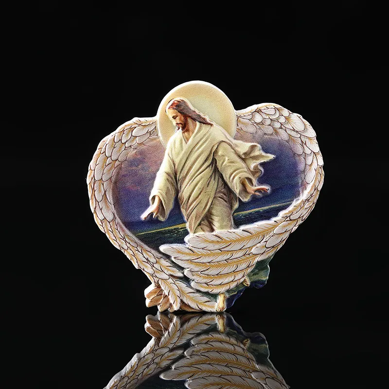 Christian Jesus Angel Refrigerator Creative Relief Resin
