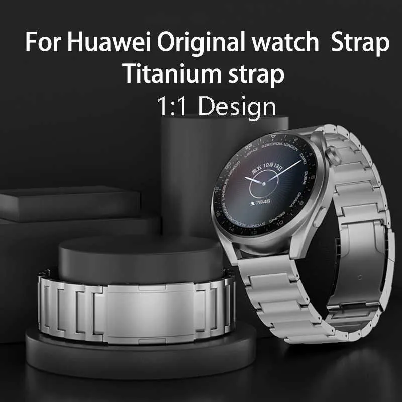 Orijinal Huawei Için Titanyum İzle Kayışı Saat 3 Pro 22mm Titanyum Metal Watch Band Huawei GT 2 Sihirli 2 GT 2E Bilek Bant H0915