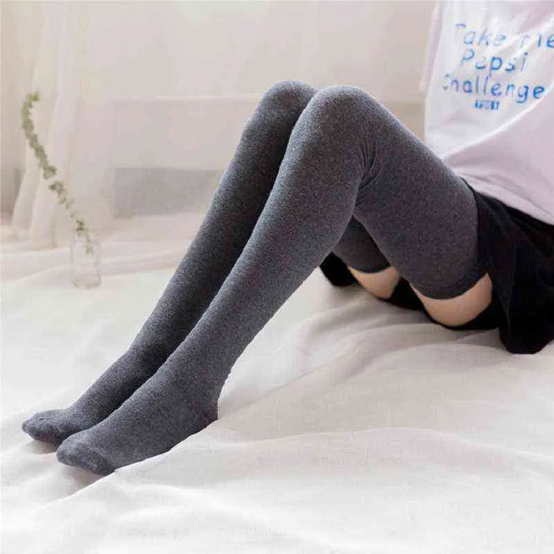 Fashion Female Elastic Long Socks Autumn Winter New 80cm Women Cotton Soft Comfortable Over Knee (SO01) Y1130