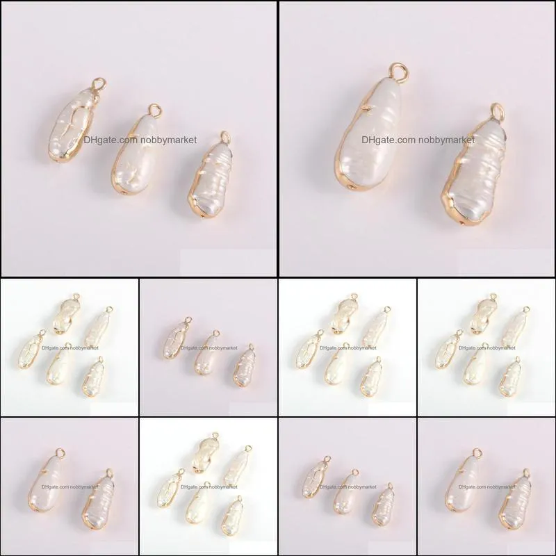 Charms Natural Irregular Pearl Shell Connector Fashion Jewelry DIY Bracelet Necklace Charm Making 1PCS