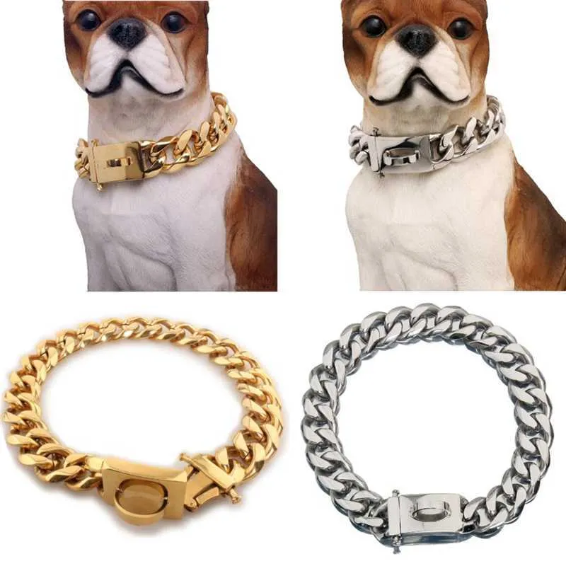 Metal stainless steel dog collar on sale