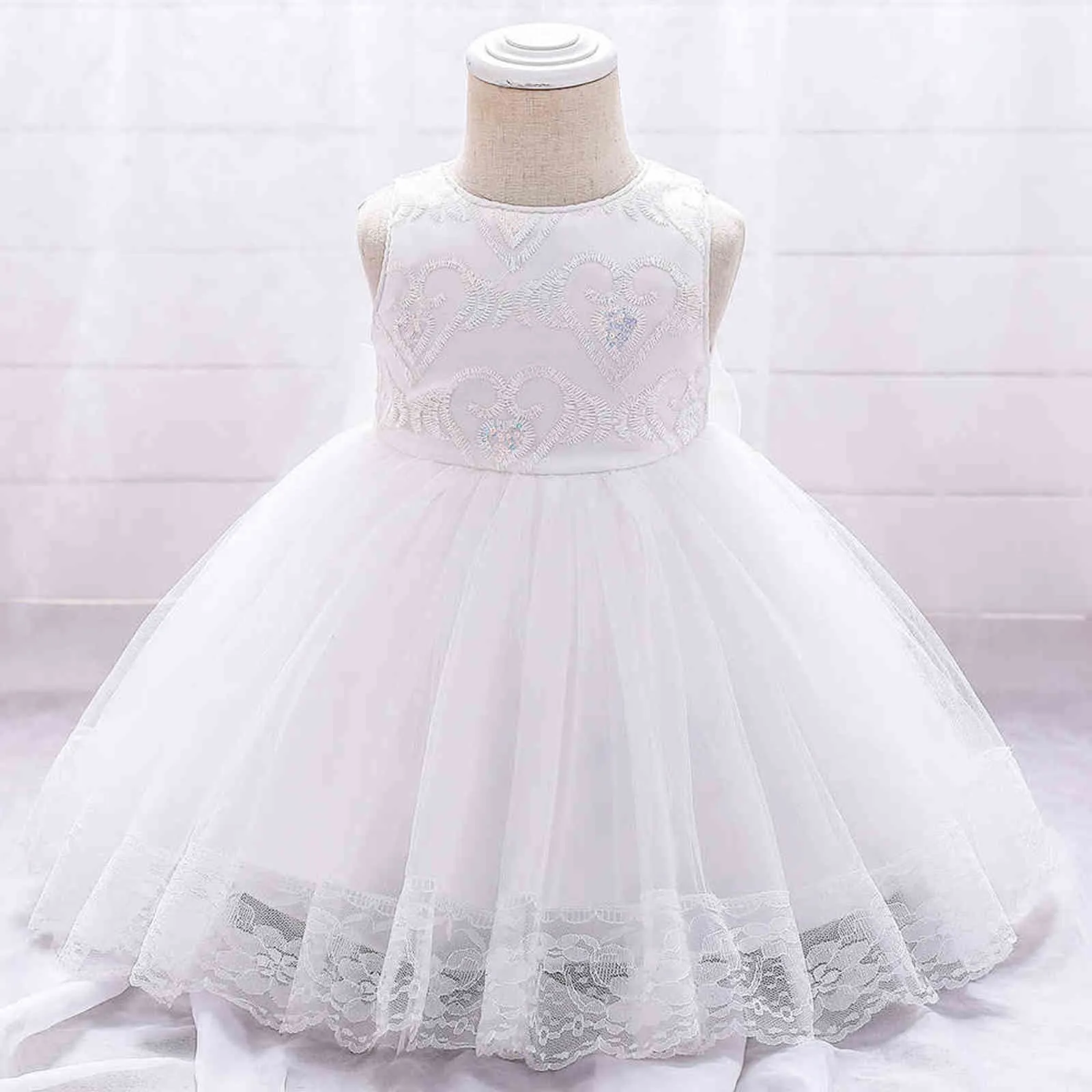 Infant Baby Girl Dress Clothes Baby Christening Gown First 1st Birthday Dress Party Princess Dress For Girl Summer Dresses G1129