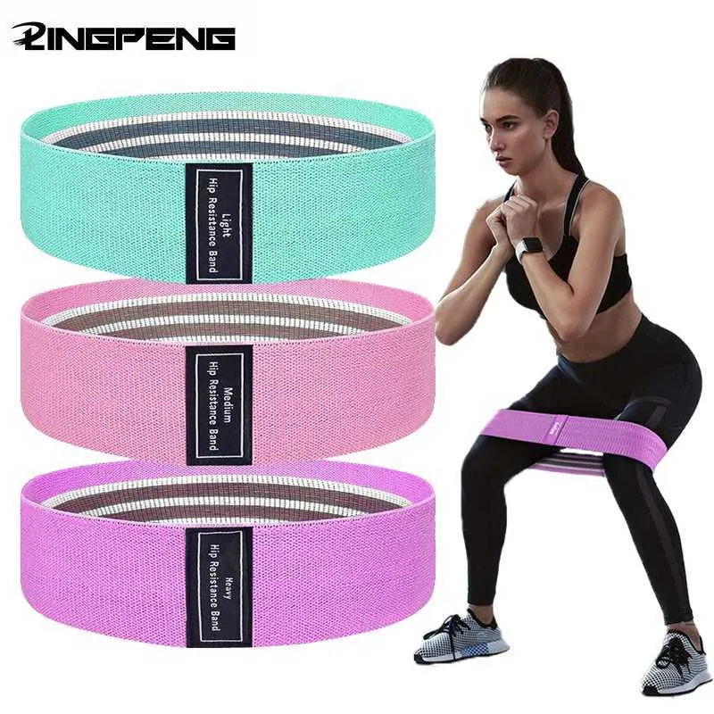 Elastic Fitness Rubber Band Yoga Resistance Sports Braided Hip Lifting Home Gym Equipment H1025