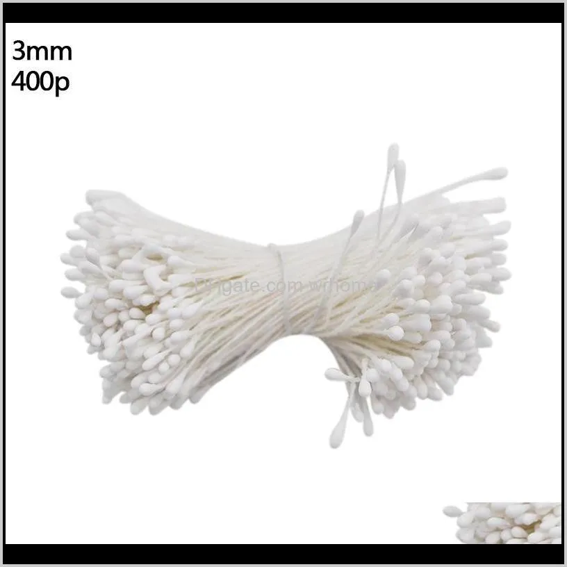 Artificial Flower Mini Stamen White Glass Berries Stamen For Wedding Party Home Decoration DIY Wreath Handmade Craft Accessories1