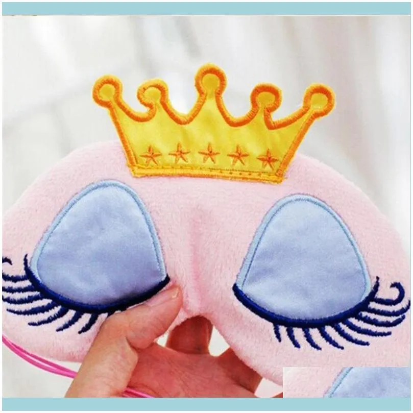 Crown Eye Blinder Winker Sleep Mask Padded Eyeshade Rest Relax for sleep eye cover Travel Cartoon Long Eyelashes ST148