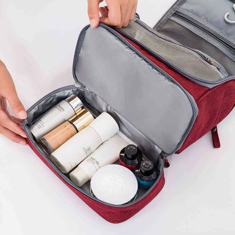 NXY Torby Kosmetyczne Makijaż Travel Storage Duża Pojemność Wodoodporna Produkt Mildew Dry i mokry Separacja Wash 220302