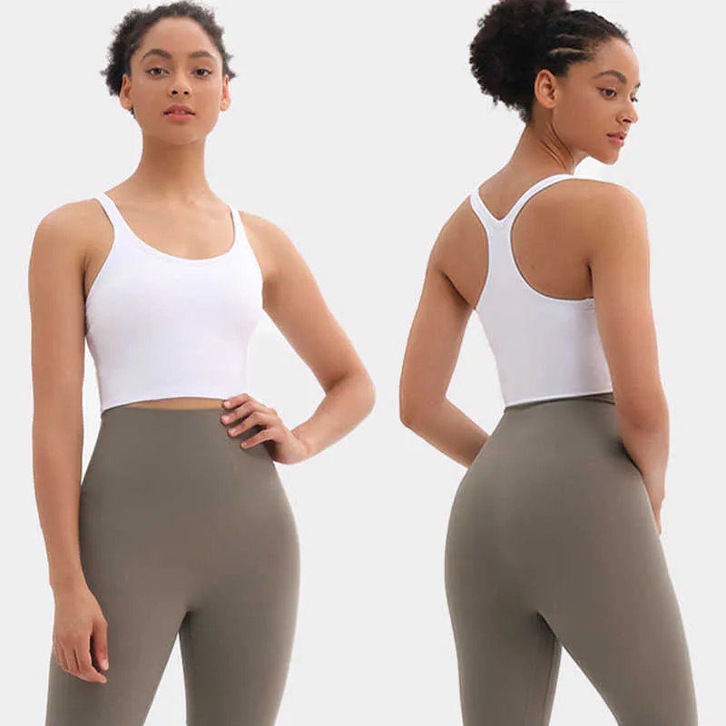 Lu-35 to Be Yoga-Sport-BH im Y-Stil für Damen, Unterwäsche, Laufen, Fitness, Tanktops, lässiges Workout, Fitnessstudio, Kleidung, einfarbig, gepolstert, 256 V