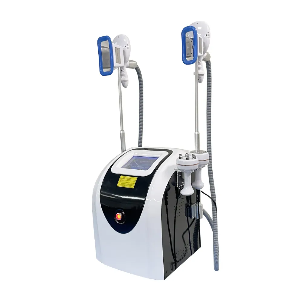 4 in 1 Cavitazione RF Cryolipolysis Slimming Machine 2 gestisce il congelamento dei grassi allo stesso tempo