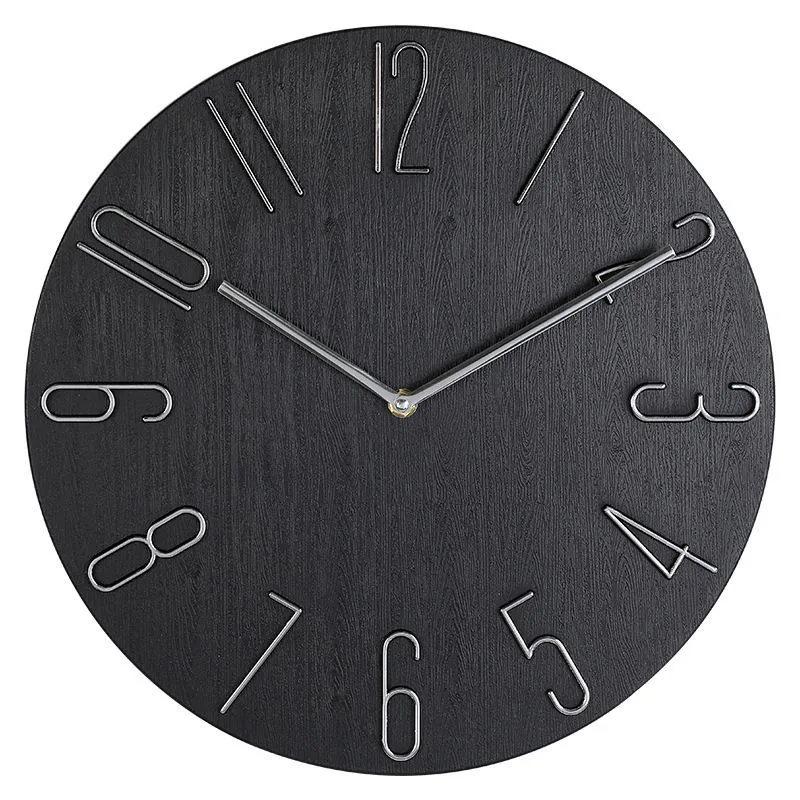 Väggklockor lysande klocka 33 cm plast tyst non-ticking nortic design för inomhus/utomhus vardagsrum horloge mural