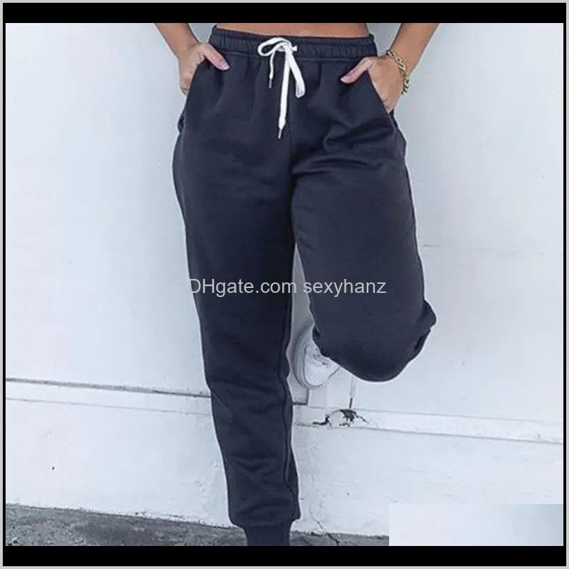 women sweatpants high waist sport running gym stretch sports pants ladies girls drawstring long pants joggers leisure