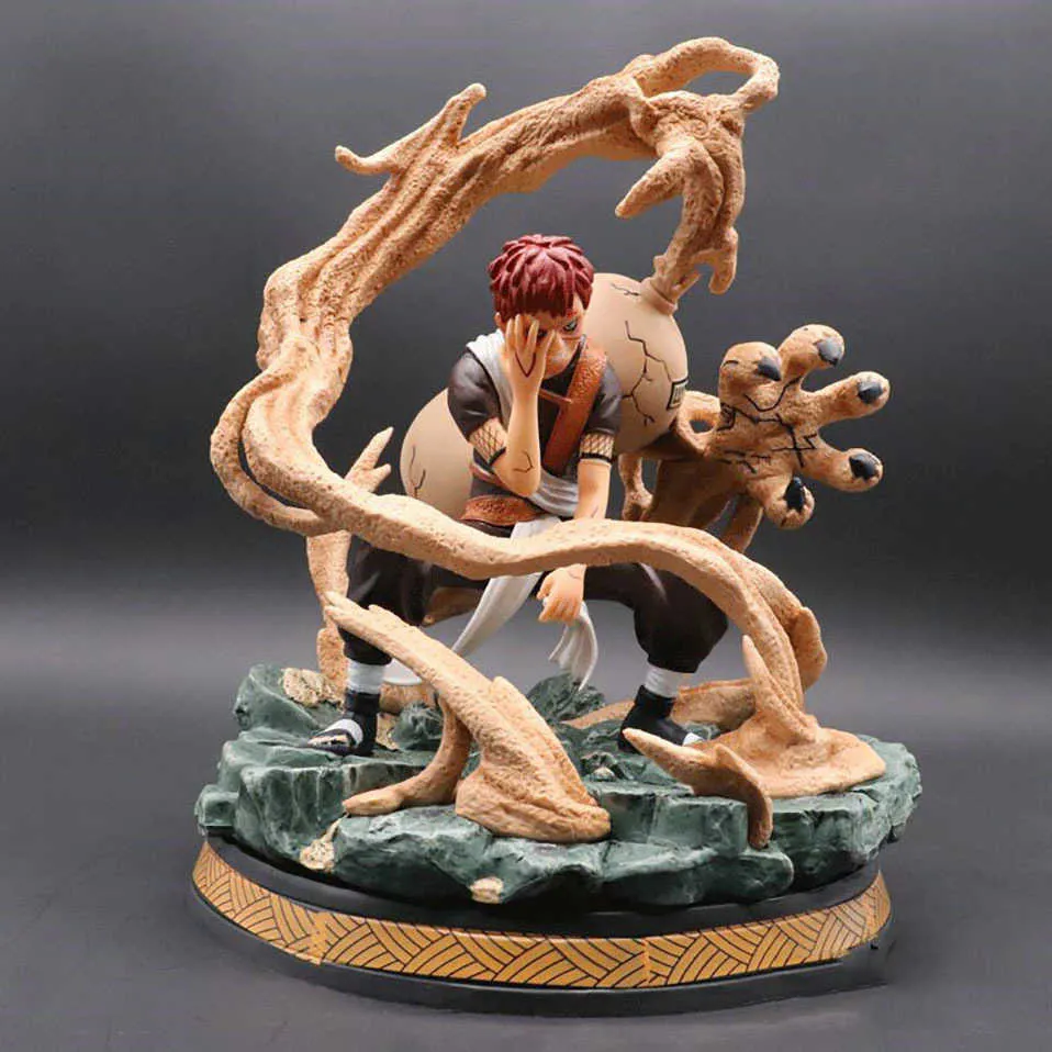 25cm日本のアニメGaara PVCアクションフィギュアおもちゃアニメ砂雲ガラ像収集可能なモデルおもちゃのための子供ギフトMX200811