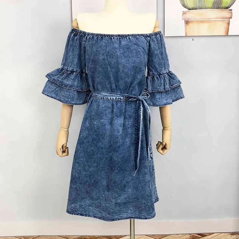Vestido denim 2025 midi