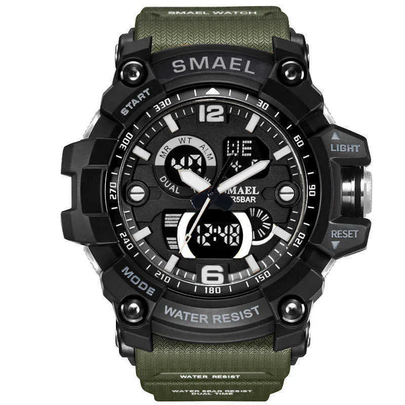 Reloj Hombre Män Militär Watch 50m Vattentät Armbandsur Led Quartz Clock Man Relogios Masculino Digital Sports Klockor Mäns G1022