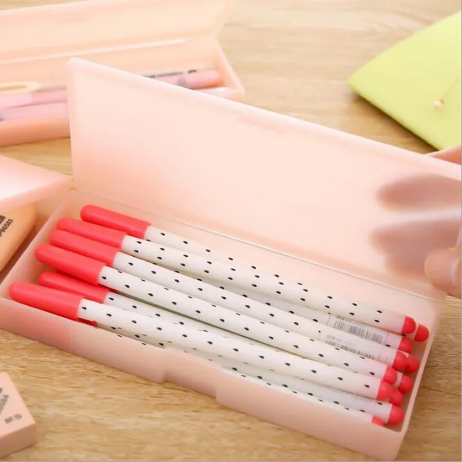 2021 Étui À Crayons Mignon Coréen Trucs Transparent PP Plastique Stylo  Boîte Pour Enfants Beau Cadeau Bureau Fournitures Scolaires Matériaux Du  1,44 €