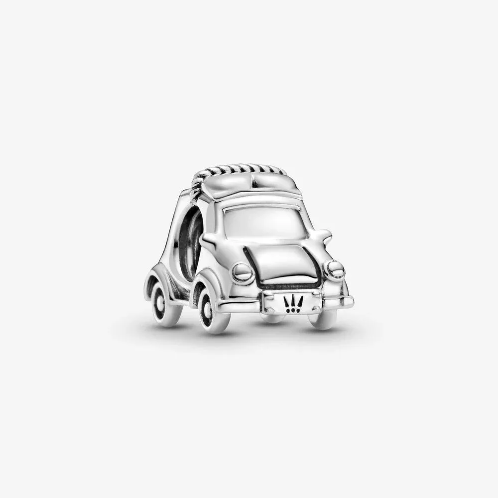 Abalorios de coche eléctrico de Plata de Ley 100% 925 compatibles con pulsera europea Original, accesorios de joyería de compromiso de boda para mujer a la moda