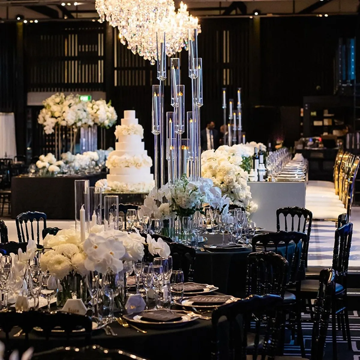 Wholesale Clear Acrylic Crystal Wedding Pillar Floor