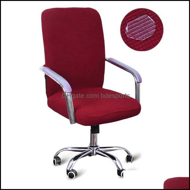 Chair Covers S/M/L Anti-dirty Computer Cover Rotating Stretch Office Desk Seat Waterproof Elastic Removable Slipcovers