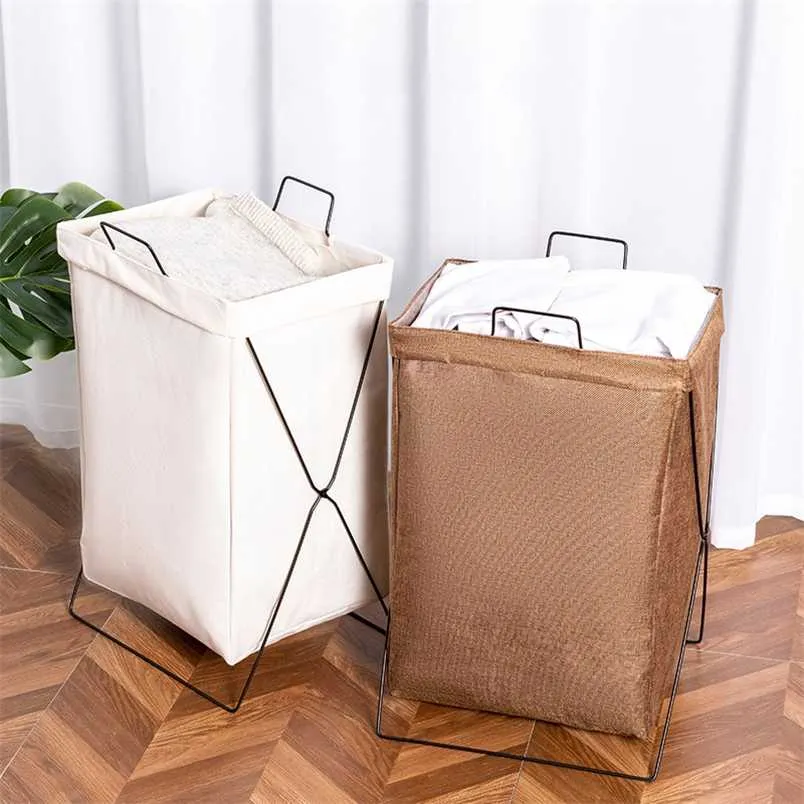 Cesta de ropa sucia plegable cesta de almacenamiento de tela impermeable para ropa juguetes hogar baño lavandería organizador bolsas 211112