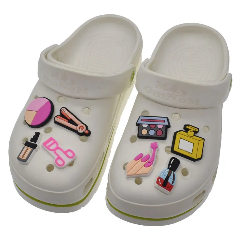 Perfume Cosmetics Shoe Charms 1pcs Make Up Dressing Foundation Shox Specchio Accessori Accessori Fit Crocz Kids Regali