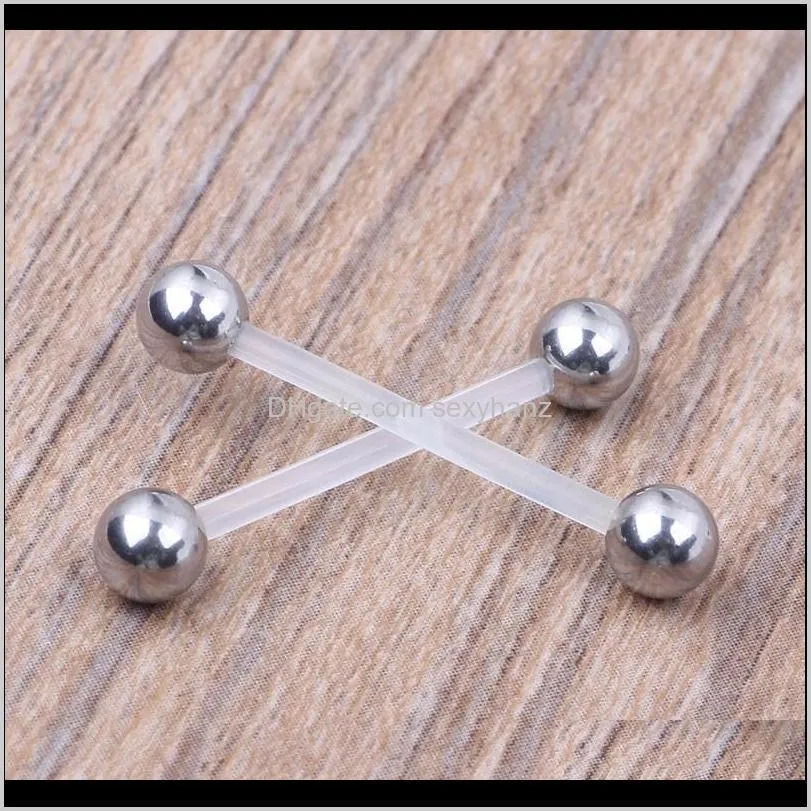 navel belly ring piercing stud jewelry with flexible bar for body jewelry button rings