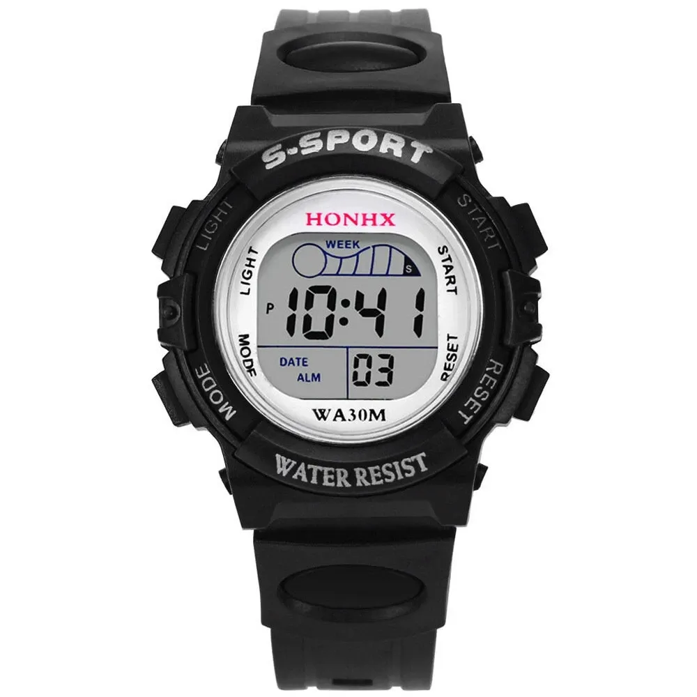 HONHX 9340F Watches LED Waterproof Digital Electronic Quartz Military  Luxury Sport Date Stop Watch
