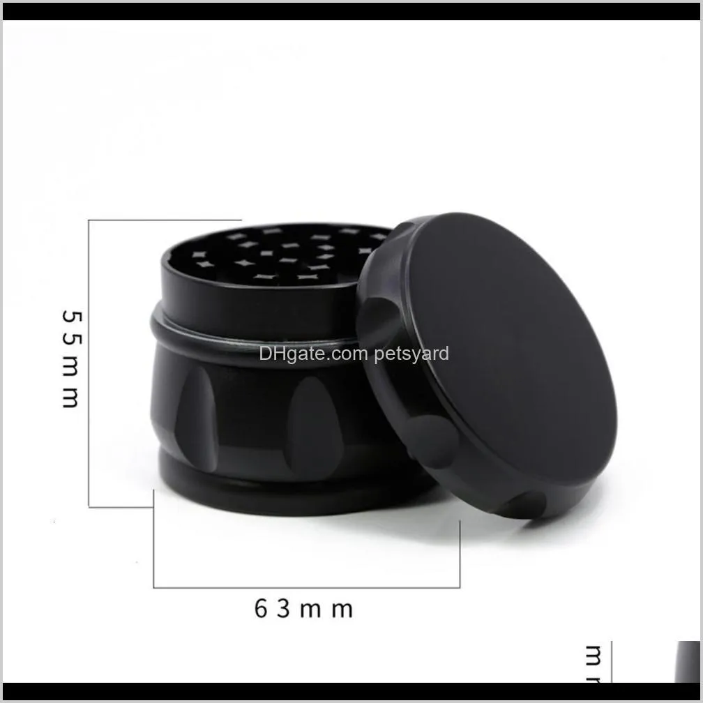 tobacco grinder 63mm 4 layers zicn alloy diamond herb grinder smoke grinders smoking filter accessories wx9-883