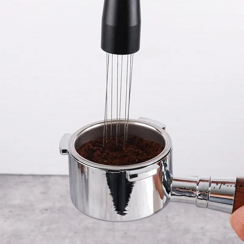 أدوات القهوة عبث موزع levelertool مسحوق إسبرسو النمام تحريك أداة الغذاء الصف إبر الفولاذ المقاوم للصدأ RRB14059