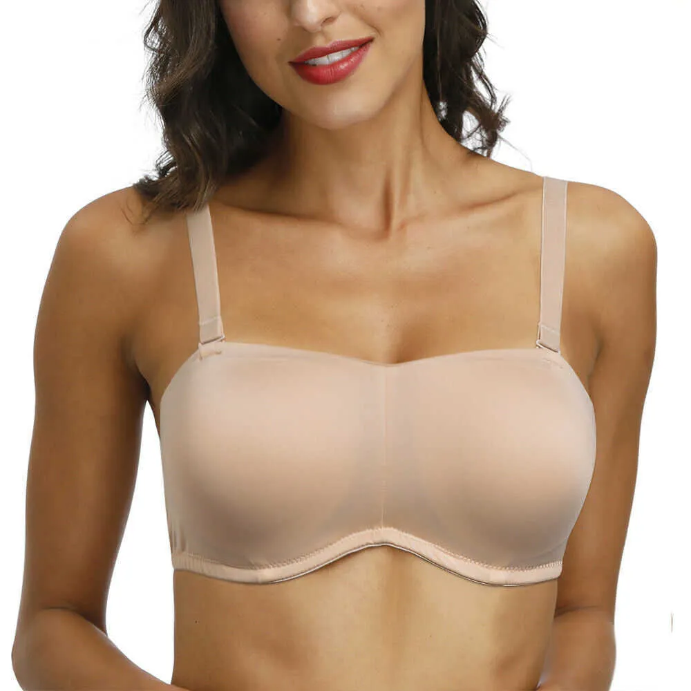 Senhoras Sexy Strapless Sutiã Sutiã Ajustado Cintas Conversíveis