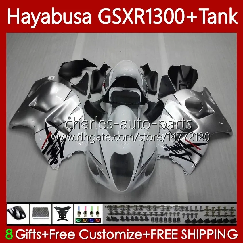 1300CC Silvery White Hayabusa for Suzuki GSX-R1300 GSXR-1300 GSXR 1300 CC 74NO.3 GSXR1300 1996 1997 1998 1999 2000 2000 2000 GSX R1300 2002 2005 2004 2005 2005 2007 2007 Fairing