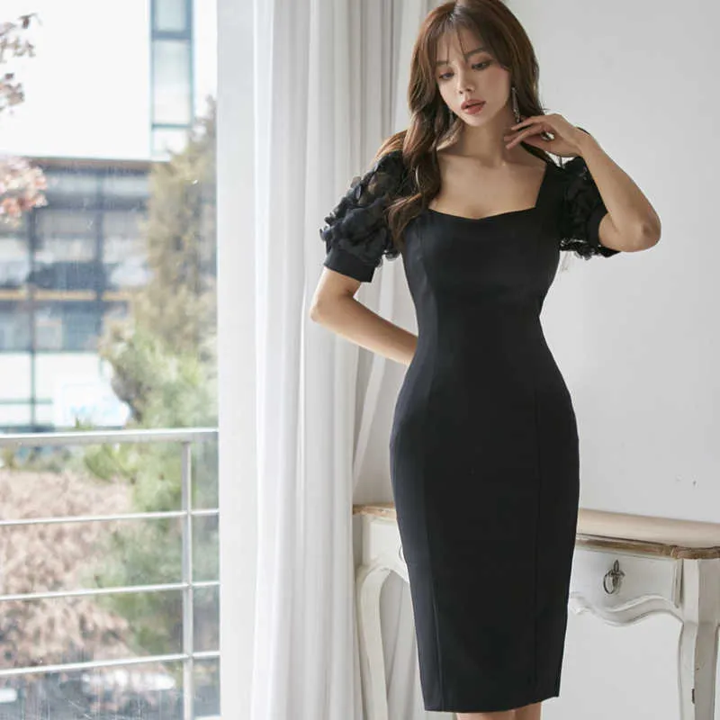 knee length dresses for ladies Black Off Shoulder Long Sleeve Scrunch Butt Open Back Midi Dress Small main image 0