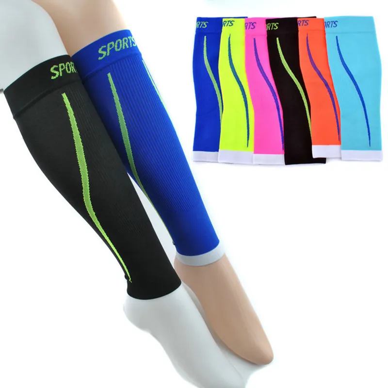 Fitness ao ar livre esporte joelho almofada shin mangas compressivas de nylon panturrilha guardas meias de perna para correr besketball badminton